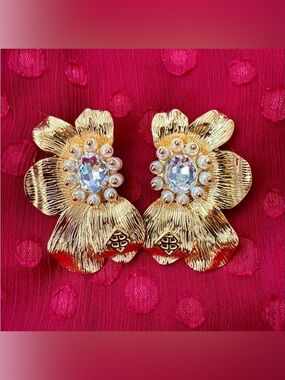 Brianna Cannon Gold Floral Earrings